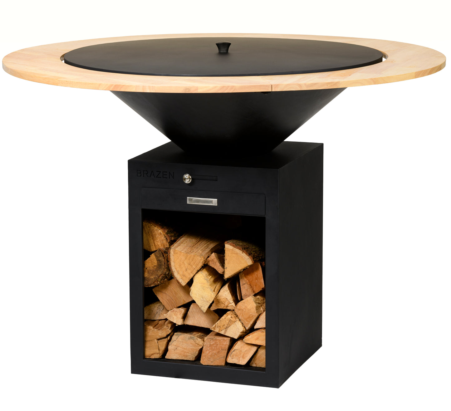 Couvercle brasero acier inoxydable noir