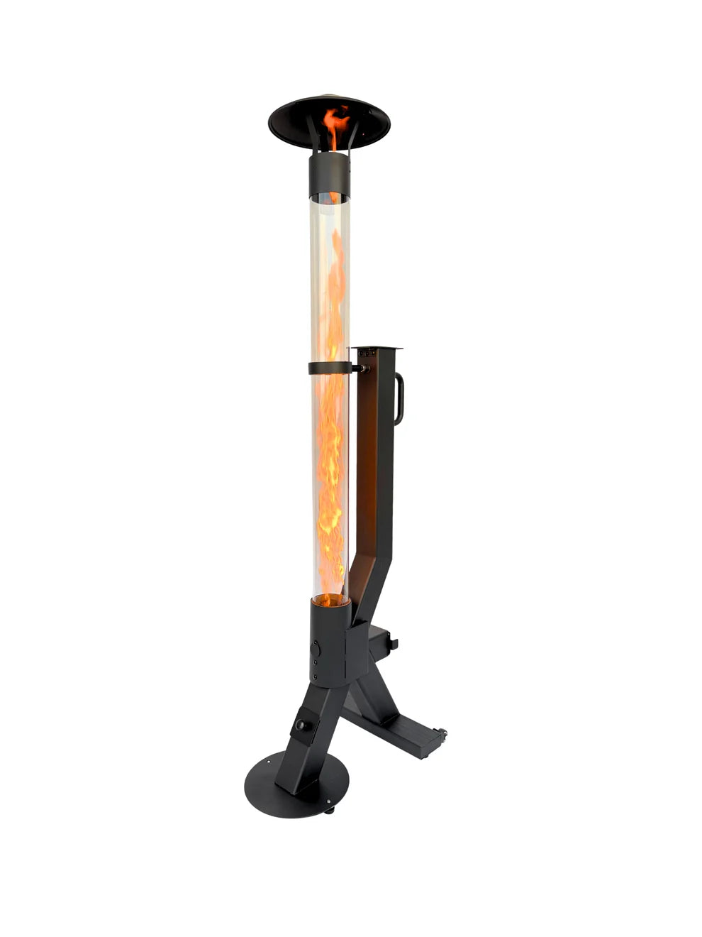 Poêle à pellets mobile d'extérieur – Flamme verticale 360°