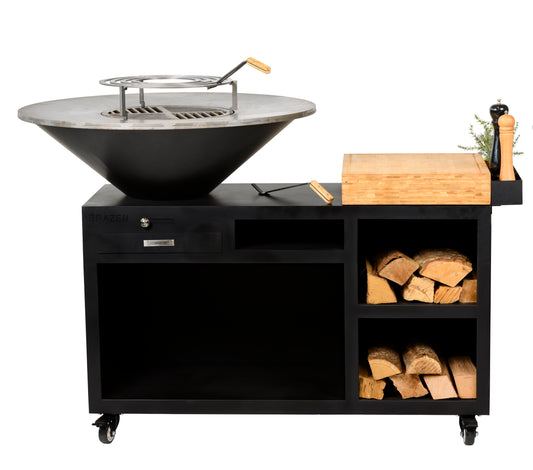 Brasero Plancha Servante Noir