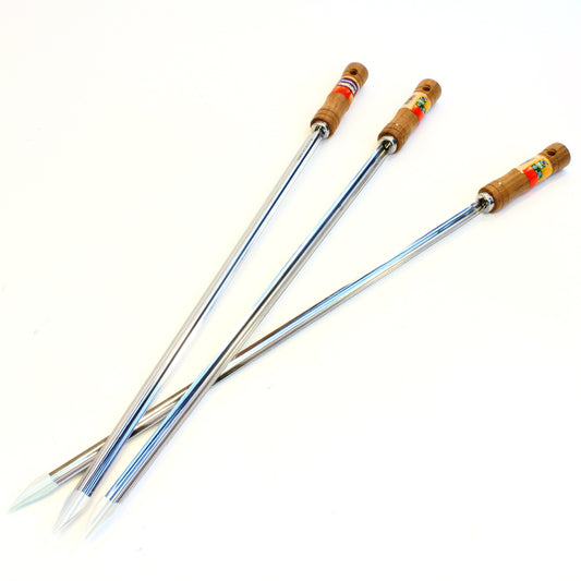 Brochettes Churrasco Braai – Inox & Bois (75 cm)