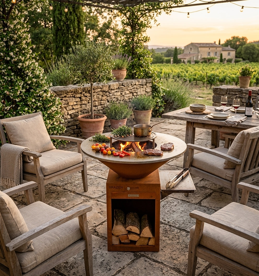 Brasero Plancha Classique Acier Corten
