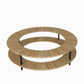 Brasero sol et table basse en acacia
